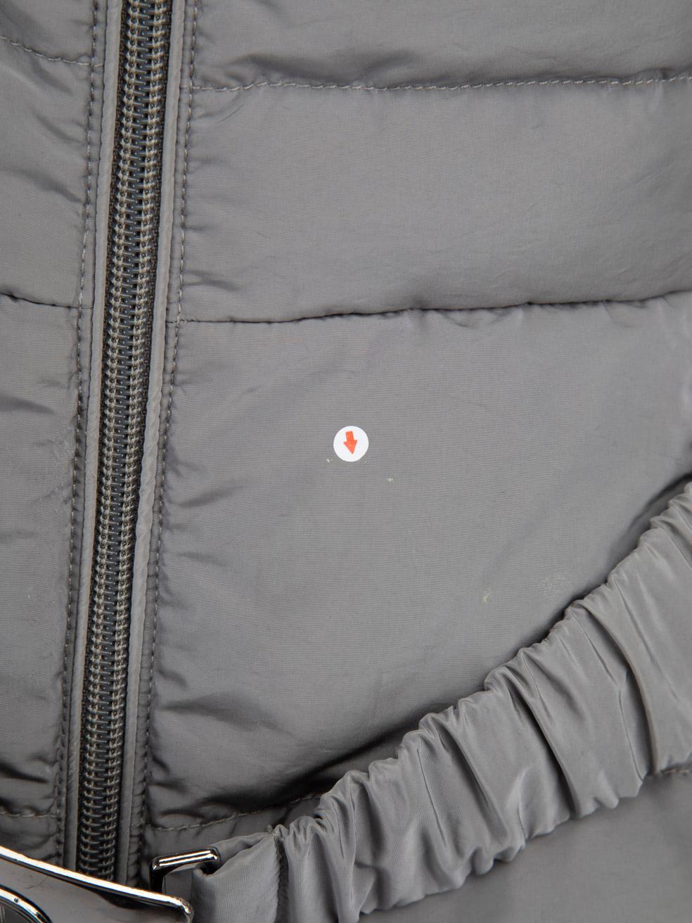 Moncler Grey Quilted Puffer Coat Size S For Sale 3