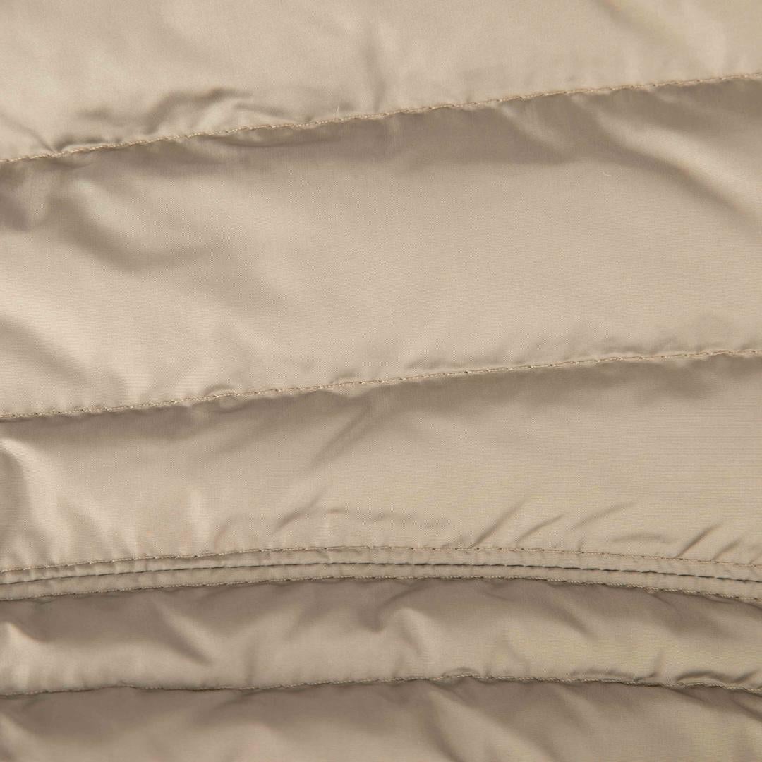Moncler manteau gris à col en peau de mouton, taille XL Bon état - En vente à London, GB