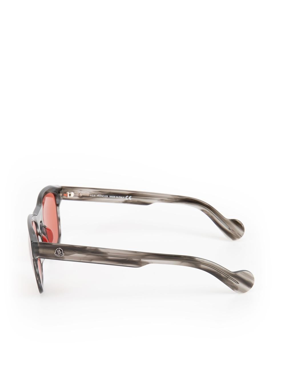 Women's Moncler Grey Striped Pink Tinted Sunglasses