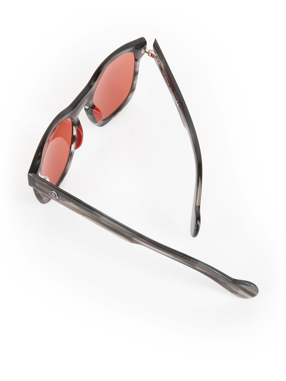 Moncler Grey Striped Pink Tinted Sunglasses 2