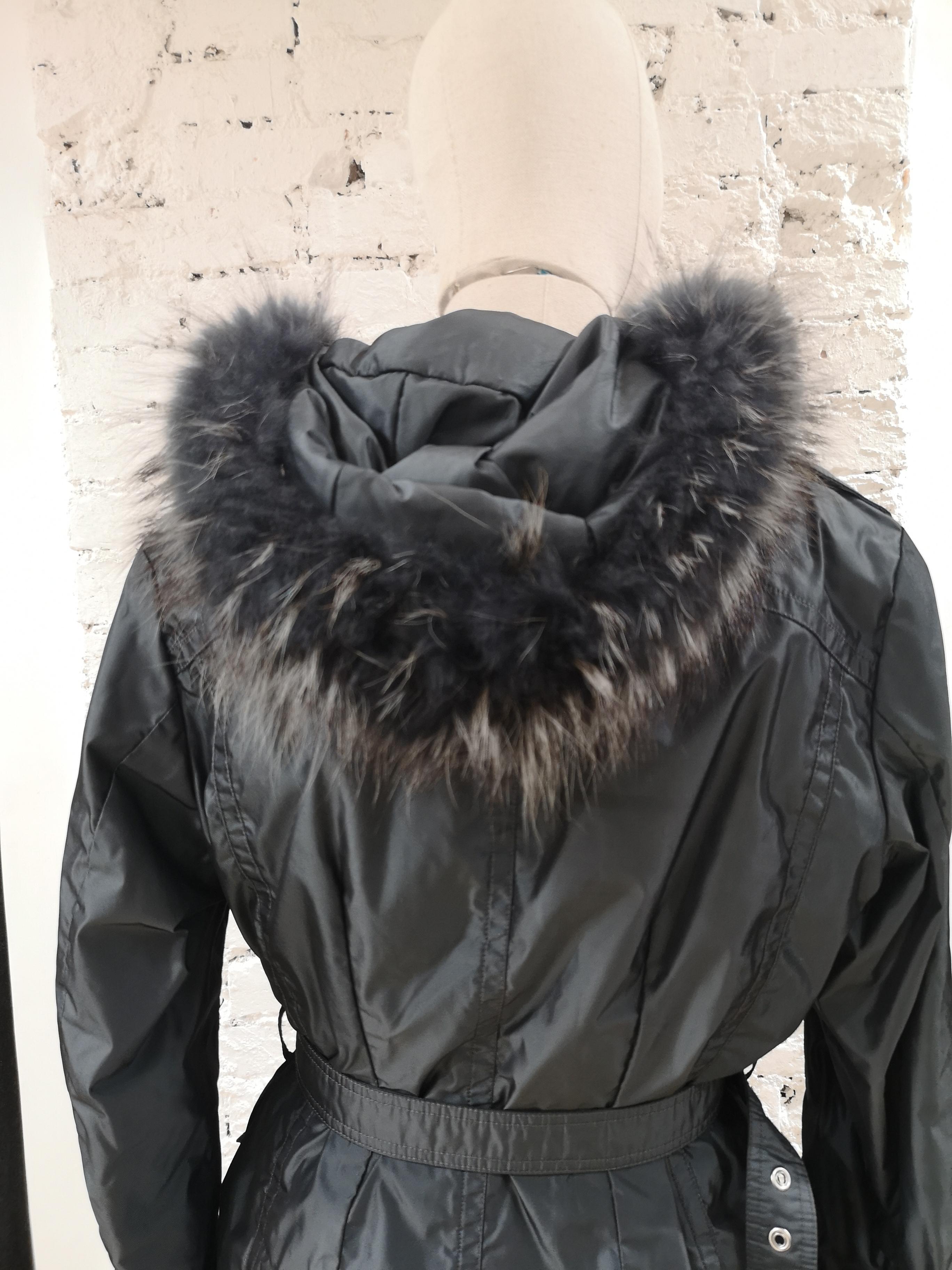 Moncler grey with fur jacket / coat 1