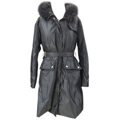 Moncler grey with fur jacket / coat