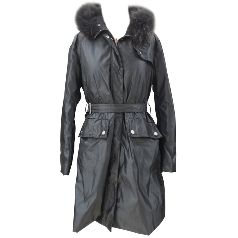 Moncler grey with fur jacket / coat For Sale at 1stDibs | grey moncler ...