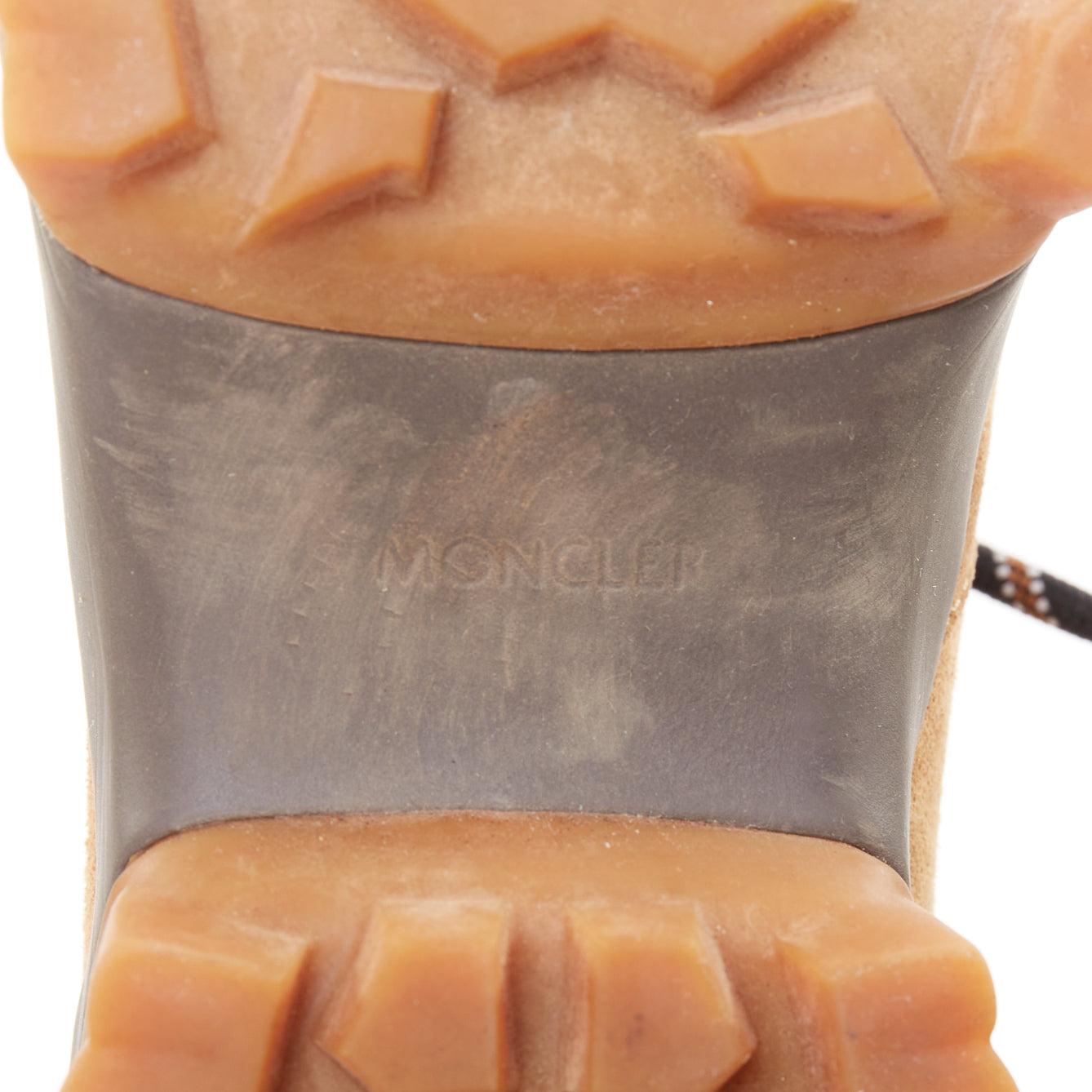 MONCLER Helis botines de senderismo negros de piel marrón EU37 en venta 4
