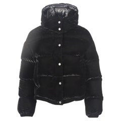 Moncler Hooded Quilted Velvet Down Jacket Uk 6