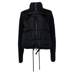 Moncler, hybrid padded cardigan in black