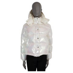 MONCLER schillernde weiße Nylonjacke 2020 DAOS DOWN PUFFER Jacke 1 S
