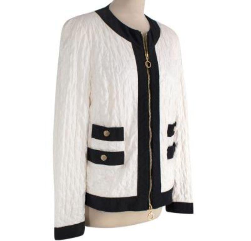 Moncler Ivory Quilted Gracie Jacket For Sale 1