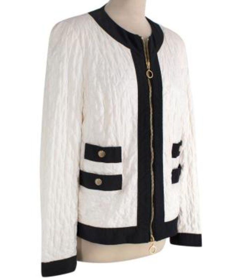 Moncler Ivory Quilted Gracie Jacket For Sale 1