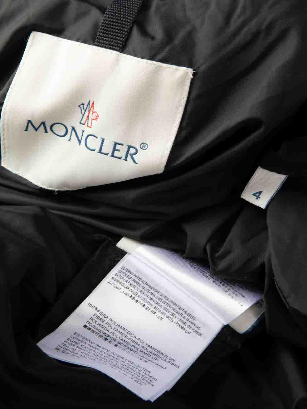 Moncler Leopard Argentee Quilted Down Jacket Size L In Excellent Condition In London, GB
