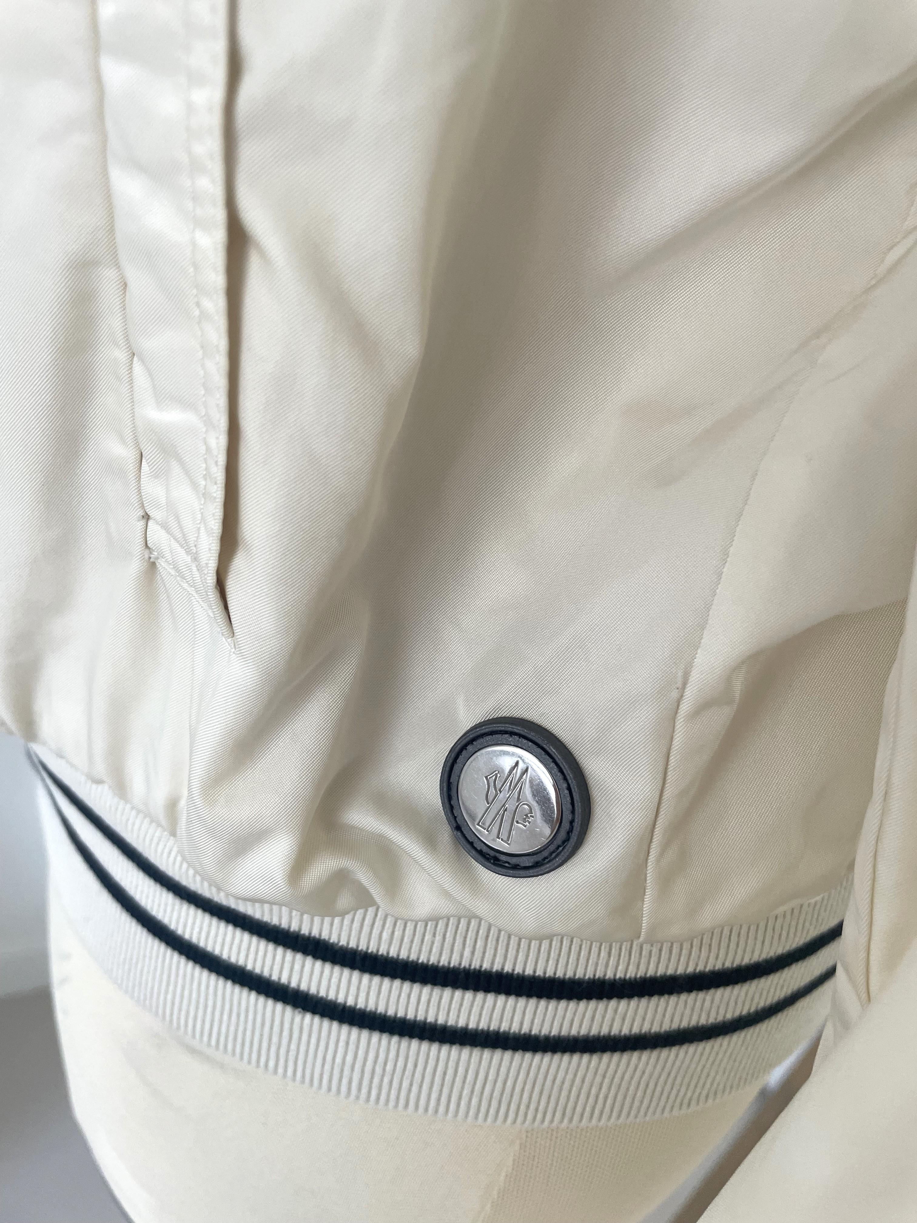 Moncler Lightweight Beige Vintage Jacket Size M For Sale 1