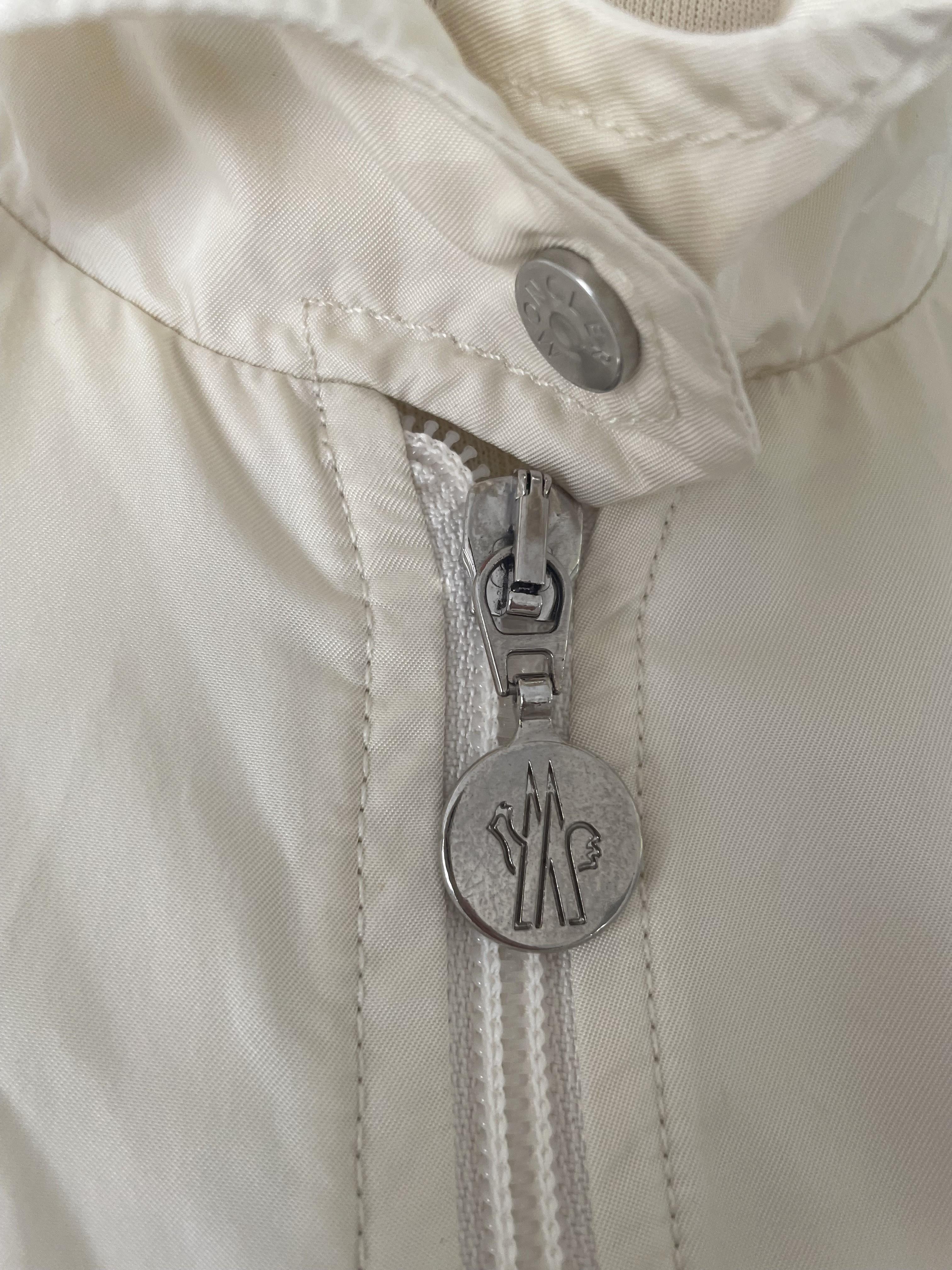Moncler Lightweight Beige Vintage Jacket Size M For Sale 2