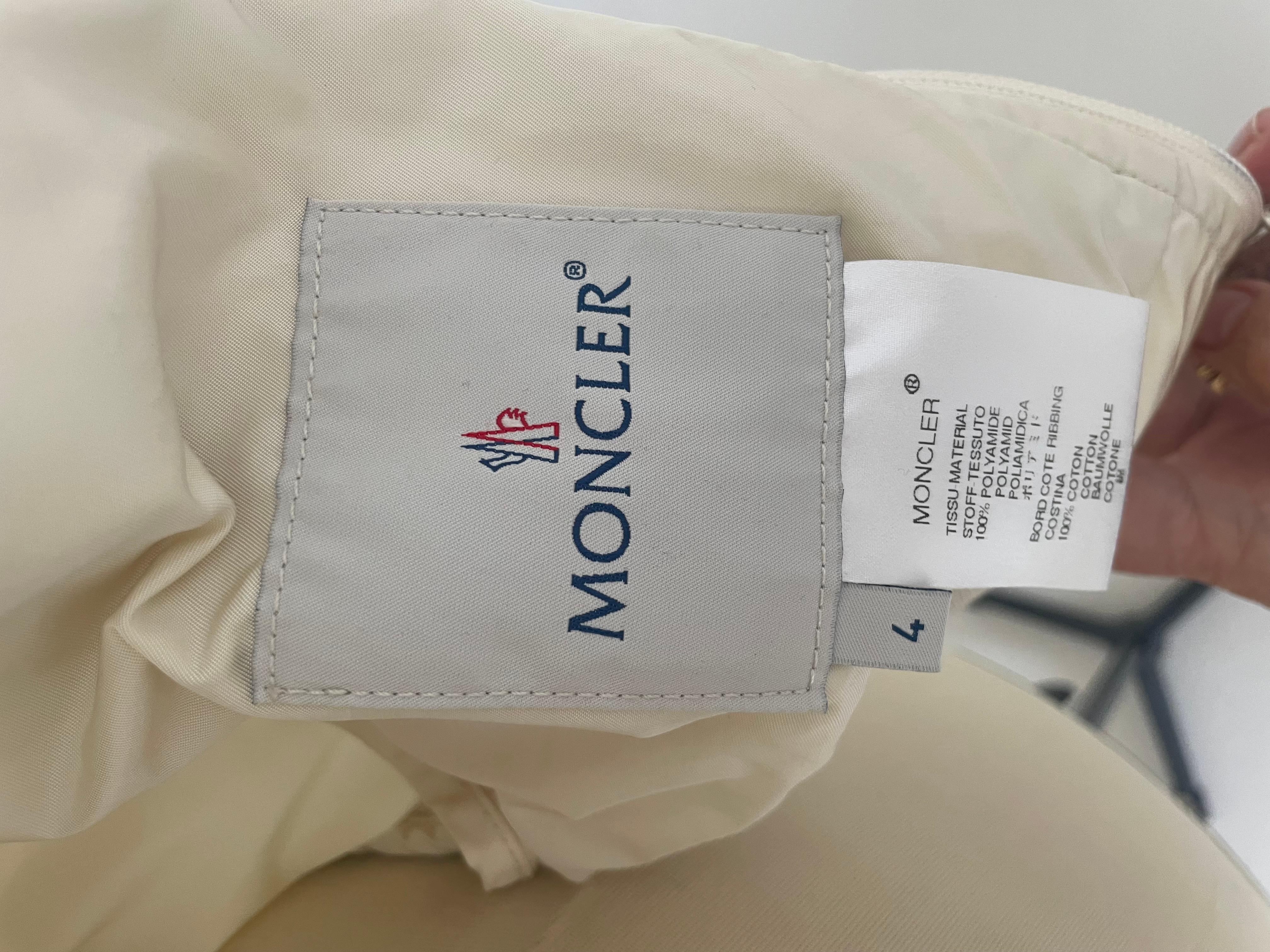 Moncler Lightweight Beige Vintage Jacket Size M For Sale 3