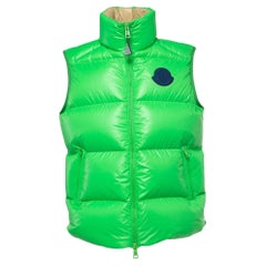 Moncler Lime Green Quilted Puffer Vest