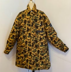 Moncler "Limited Edition" Camouflage "Palm Angels" Snap-Front Flare Coat