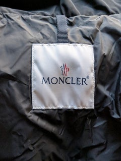 Moncler Lobelia Giubbotto Quilted Down Puffer Coat Sz 1 / SM Black Bell Sleeves