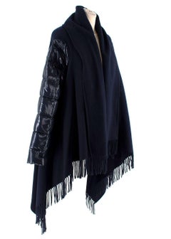 Moncler Mantella Navy Cape Puffer Jacket - US 8/10