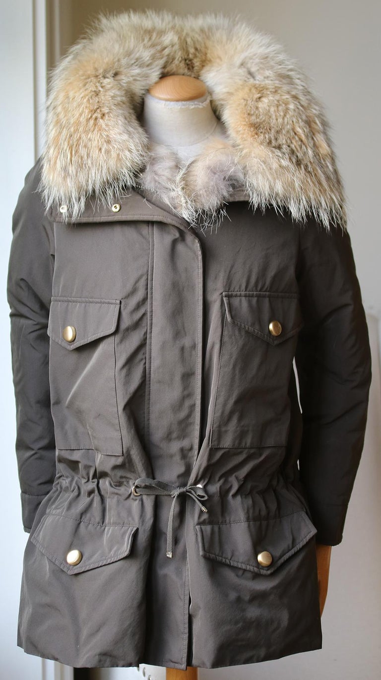 Moncler Margarita Coyote Fur-Trimmed Jacket and Rabbit Fur Vest at ...
