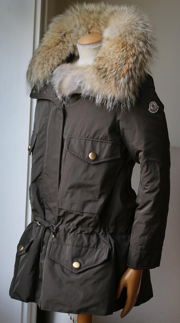 Moncler 25 Jacket Grey Rabbit Fur Mix Wool
