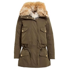 Moncler Margarita Coyote Fur-Trimmed Jacket and Rabbit Fur Vest