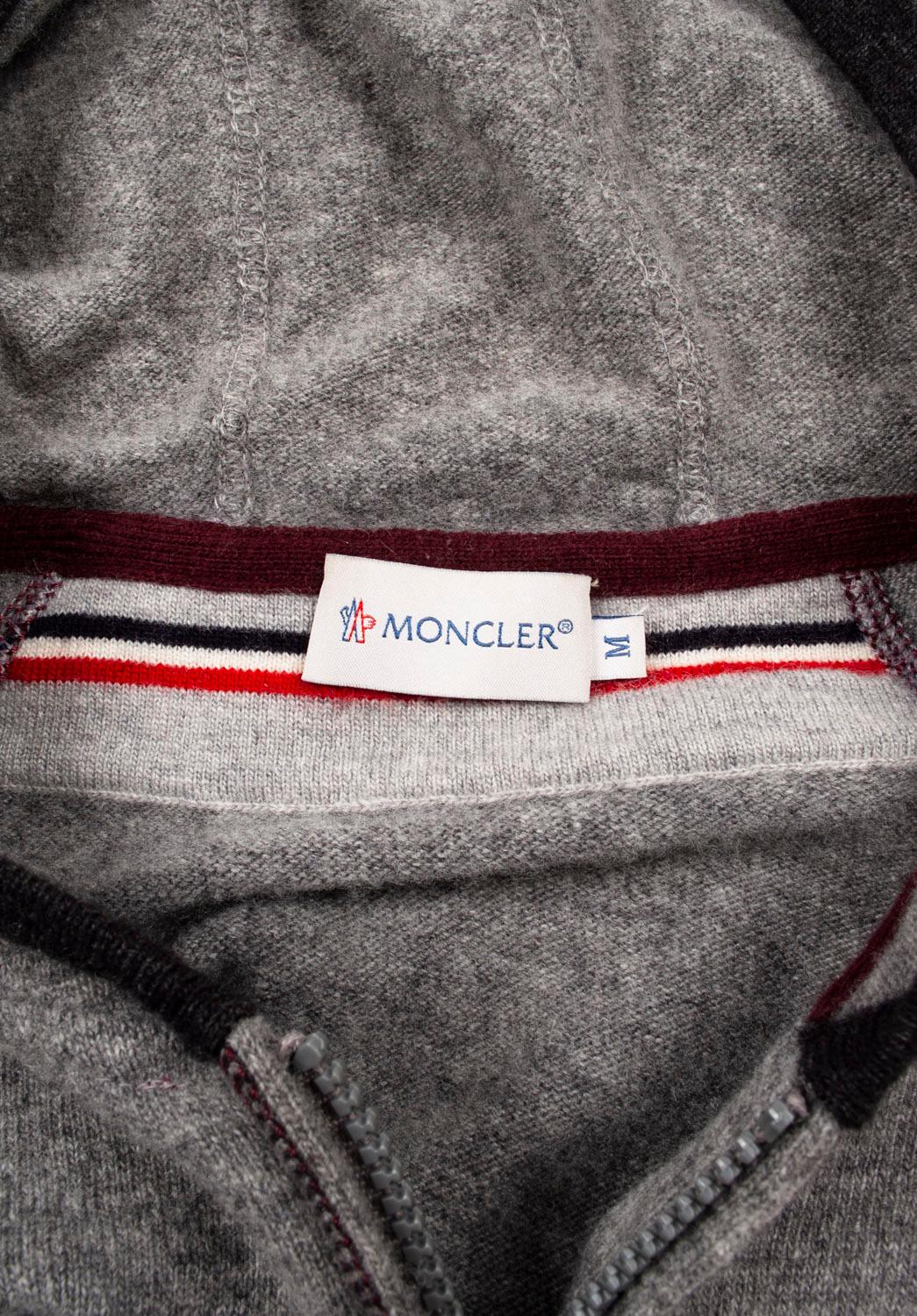 Moncler Men Hoodie Cashmere Blend Knit Top Size M, S1112 For Sale 1