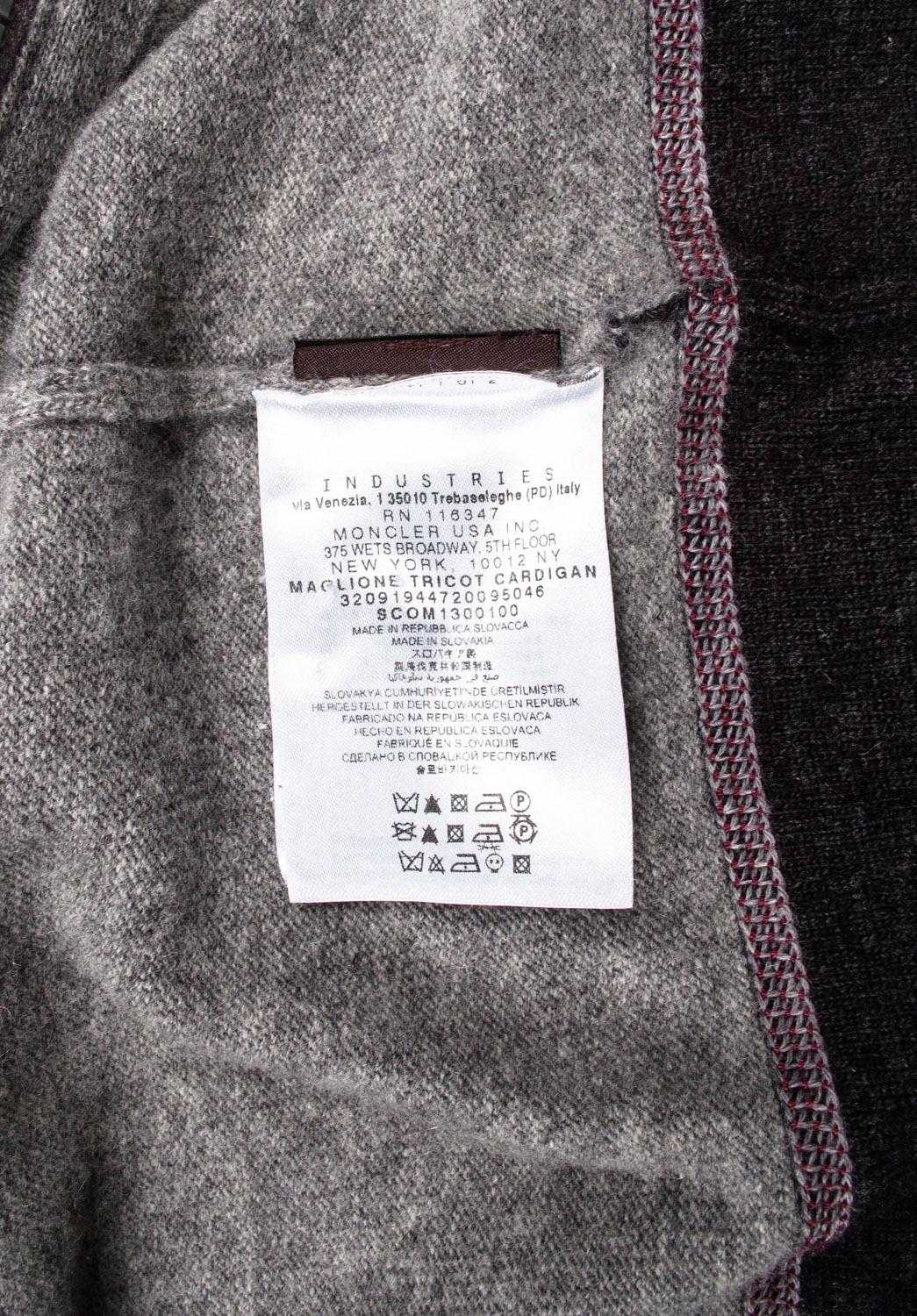 Moncler Men Hoodie Cashmere Blend Knit Top Size M, S1112 For Sale 3