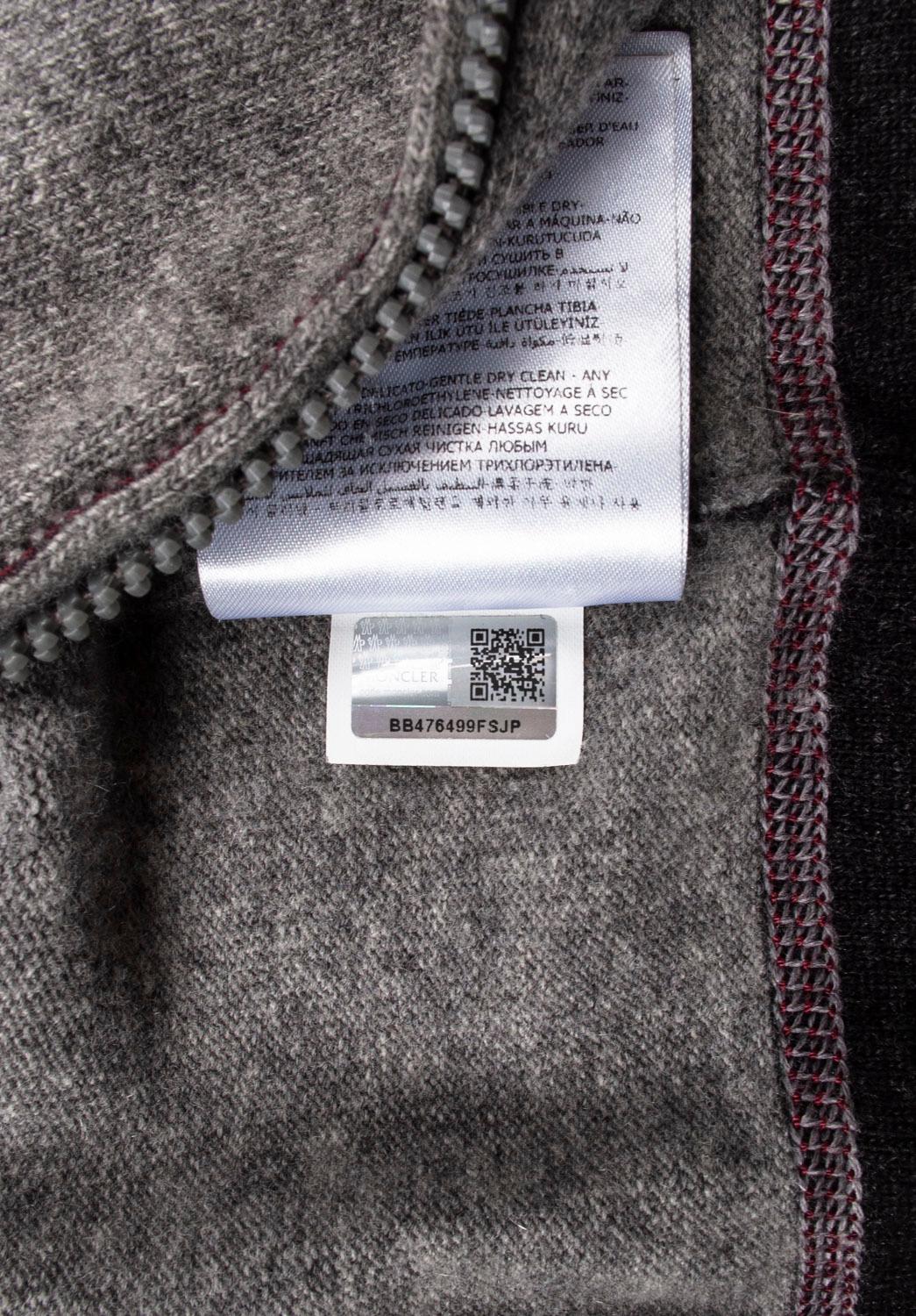 Moncler Men Hoodie Cashmere Blend Knit Top Size M, S1112 For Sale 4