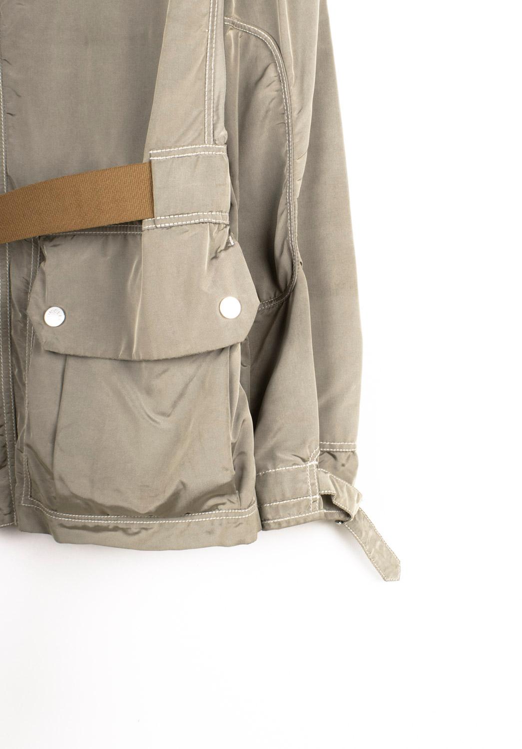 Moncler Uomo Giacca Dettagliata in Pelle Leggera Vintage Taglia 3/L In condizioni ottime in vendita a Kaunas, LT