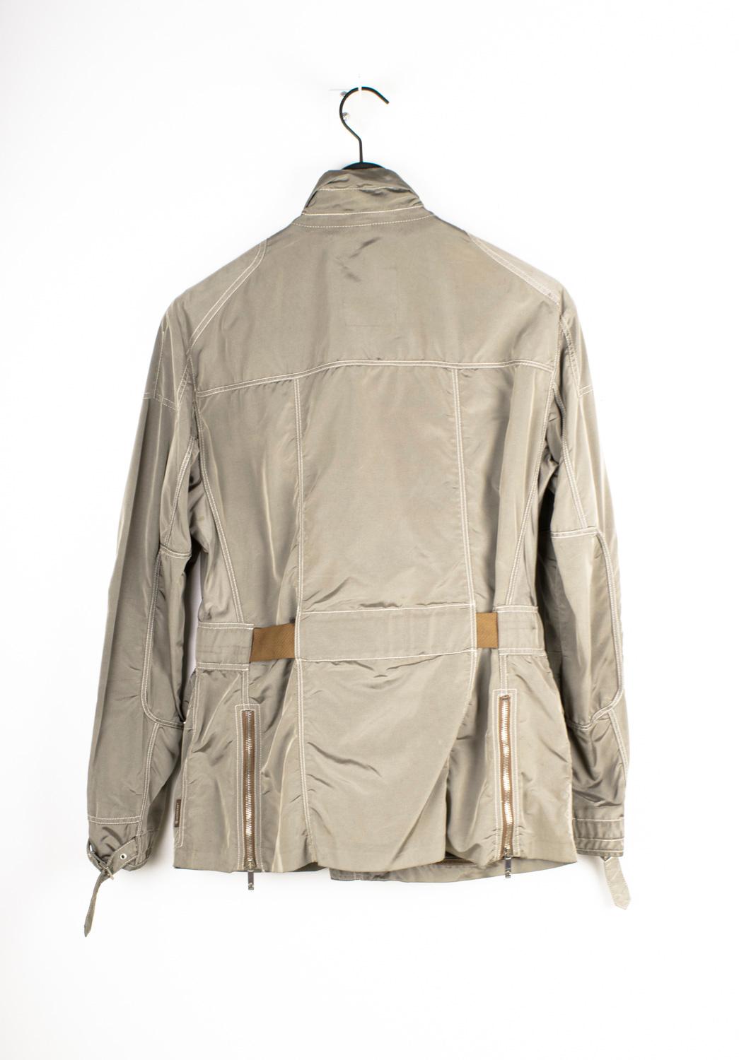 Moncler Uomo Giacca Dettagliata in Pelle Leggera Vintage Taglia 3/L in vendita 1