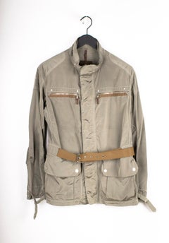 Moncler Men Jacket Detailed Light Leather Vintage Size 3/L