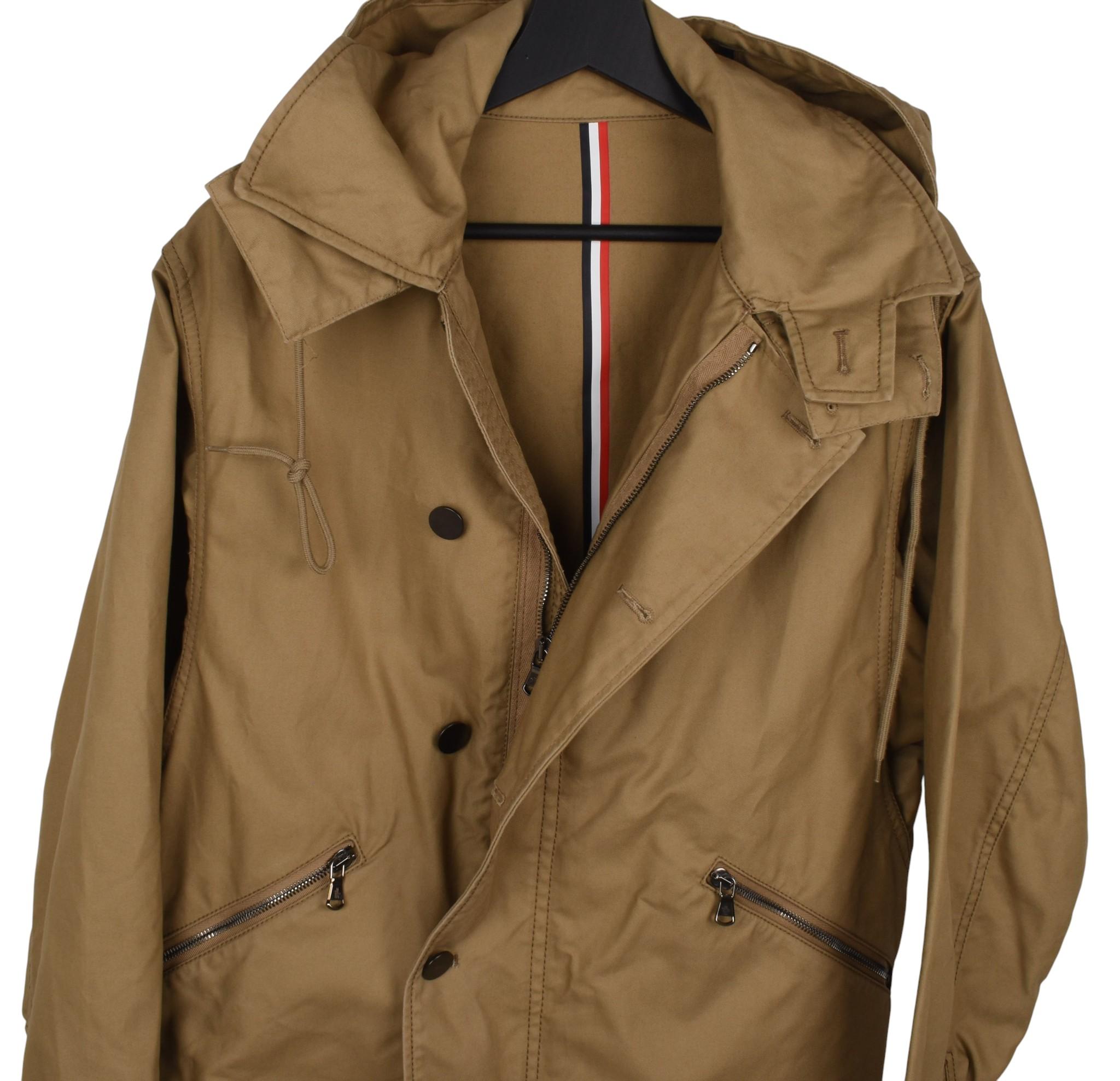 Moncler Hombre Chaqueta Julie Chaqueta con capucha extraíble Talla 1-M, S1611 Marrón en venta