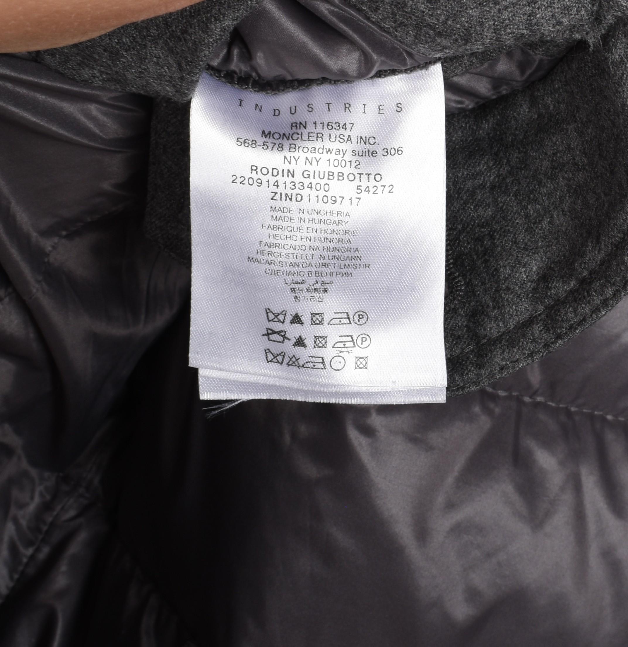 Moncler Men Jacket Rodin Quilted Down Size 3/M, S1427 For Sale 4