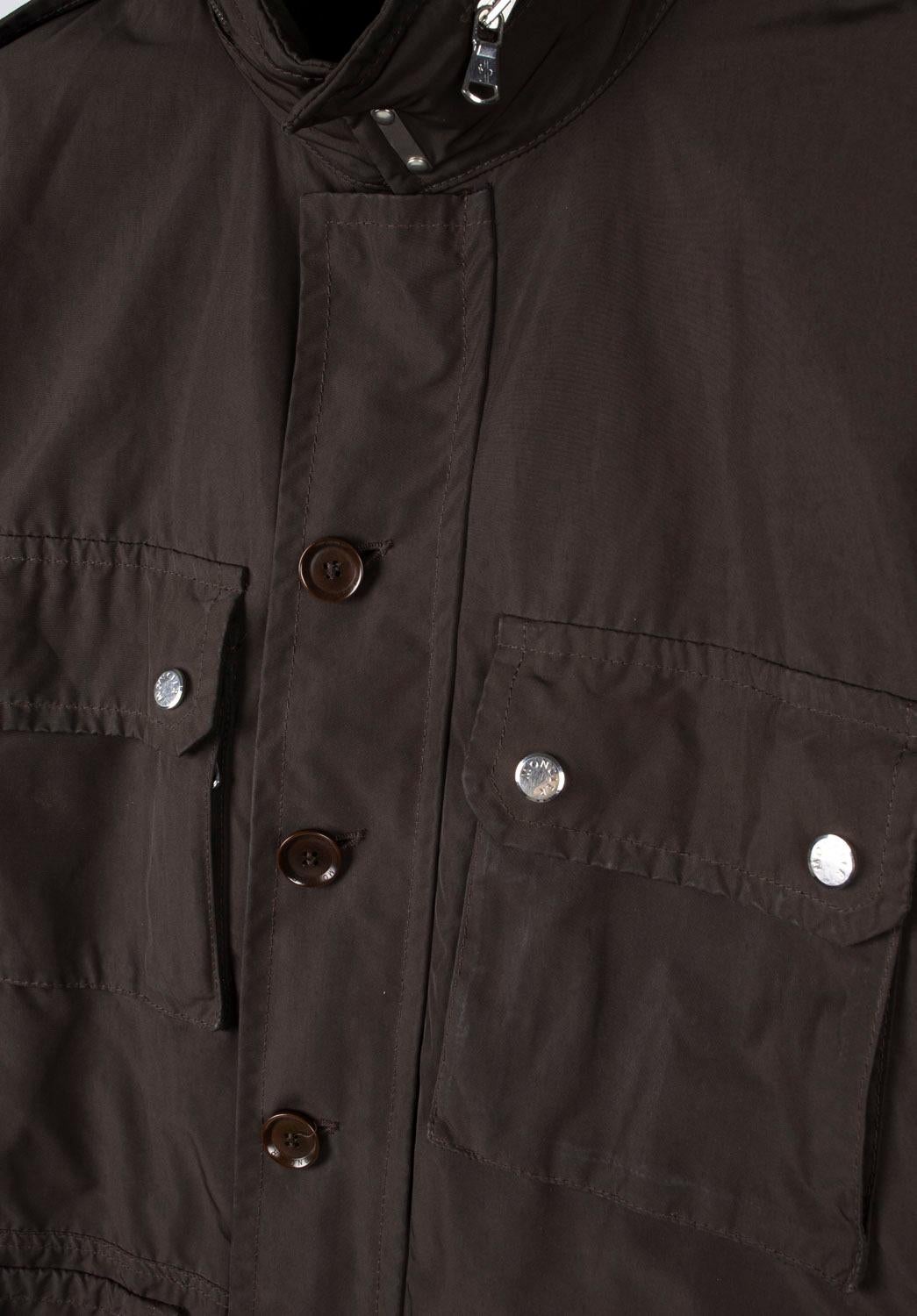 Nero Moncler Uomo Giacca Vintage Field Taglia 4/Large, S1098 in vendita