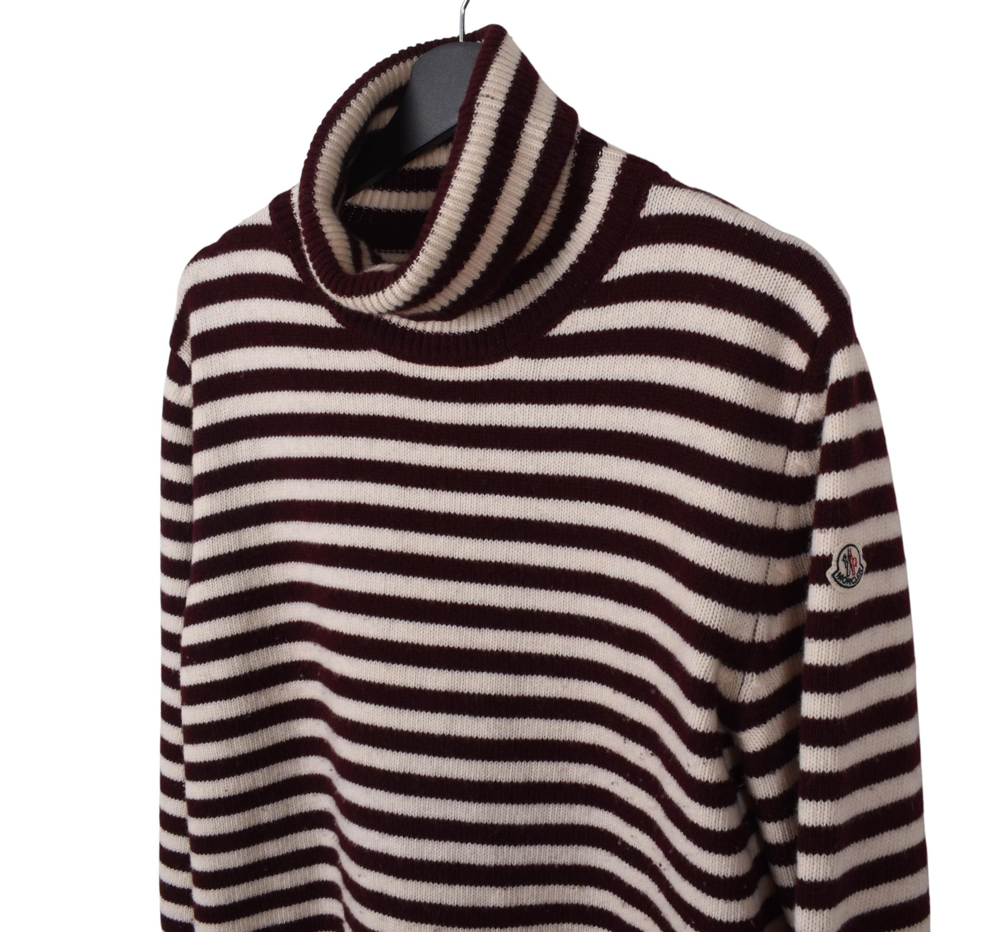 Moncler Homme Pull à col roulé rayé Taille L, S1696 Pour hommes en vente