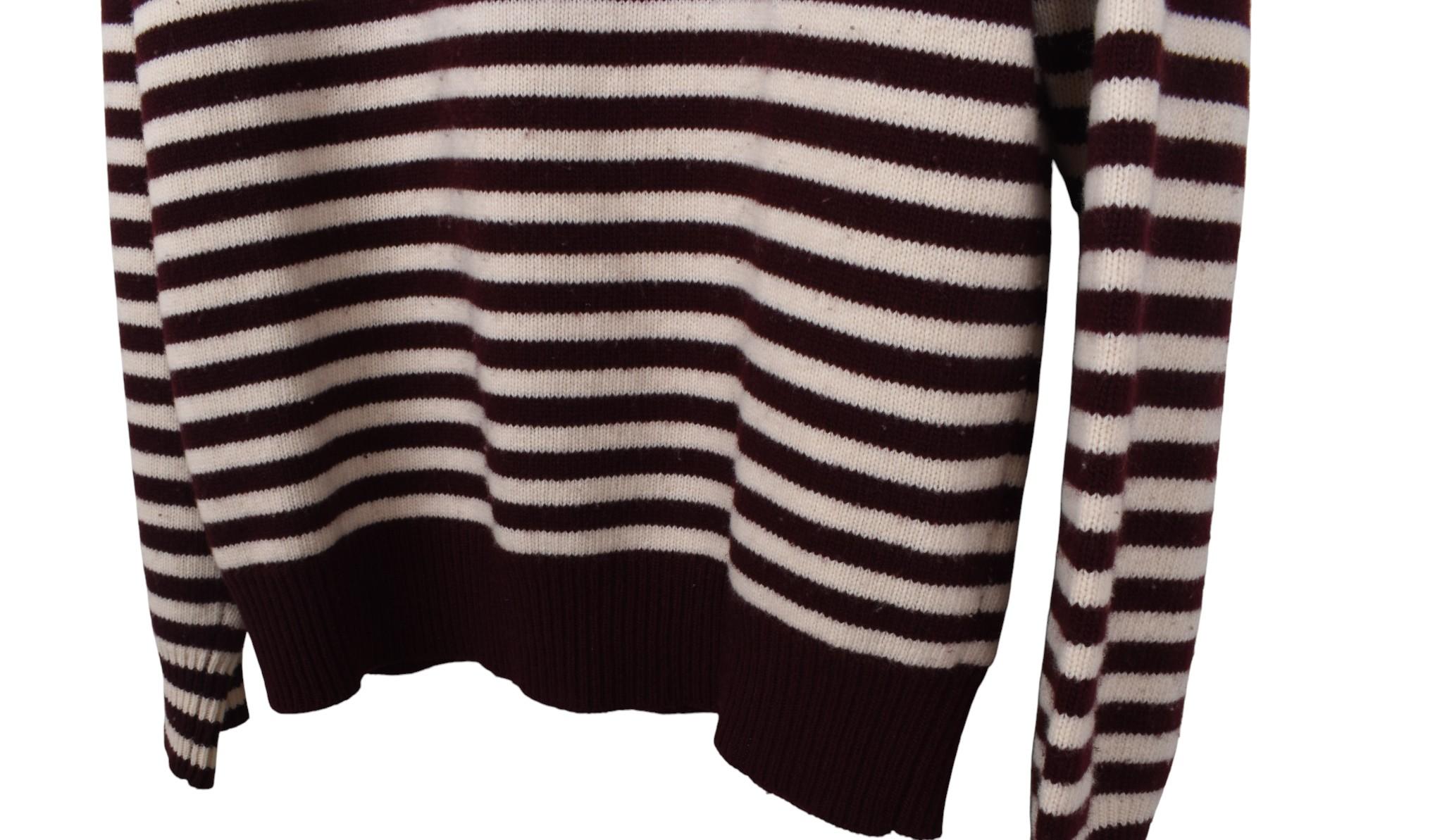 Moncler Homme Pull à col roulé rayé Taille L, S1696 en vente 3