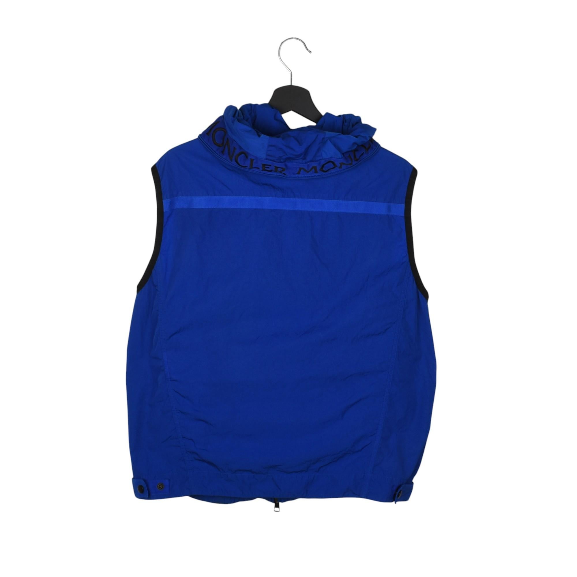 Moncler Hombre Chaleco Touques Monteint Line Chaqueta sin mangas Talla 3/M, S1446 Azul en venta