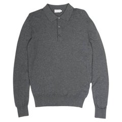 Moncler Men's Lightweight Grey Cotton Sweater Size M-L