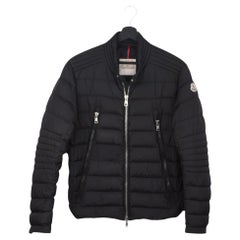 Moncler Men's Quilted Biker Down Jacket Black Size 2-M
