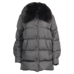 Moncler Mesange Fox Fur Trimmed Quilted Shell Down Jacket Uk 10