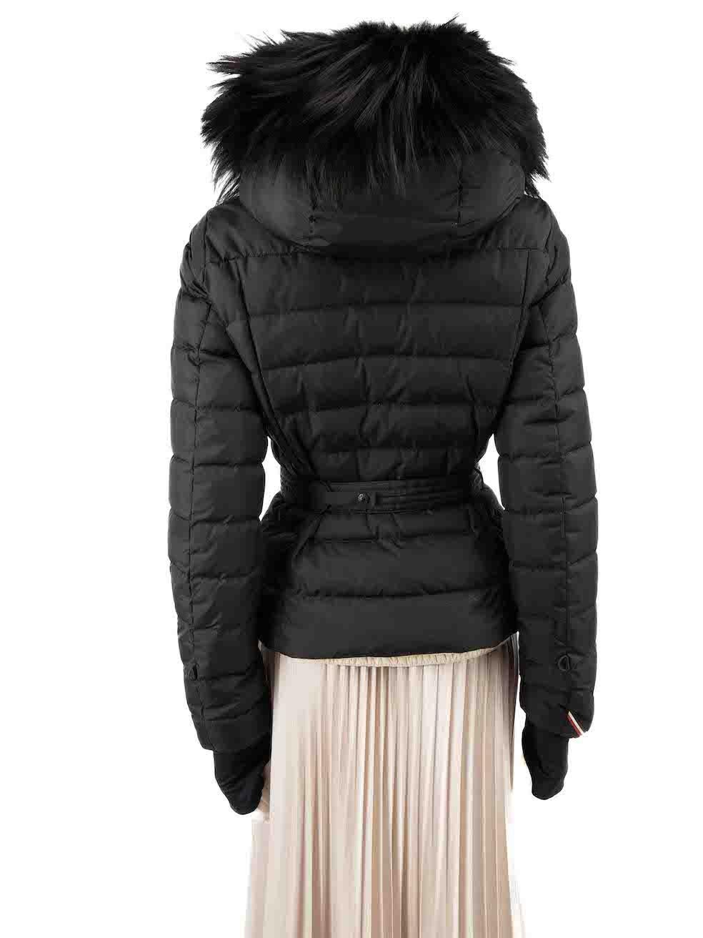 Moncler Moncler Grenoble Black Beverley Technical Down Jacket Size M In Good Condition For Sale In London, GB