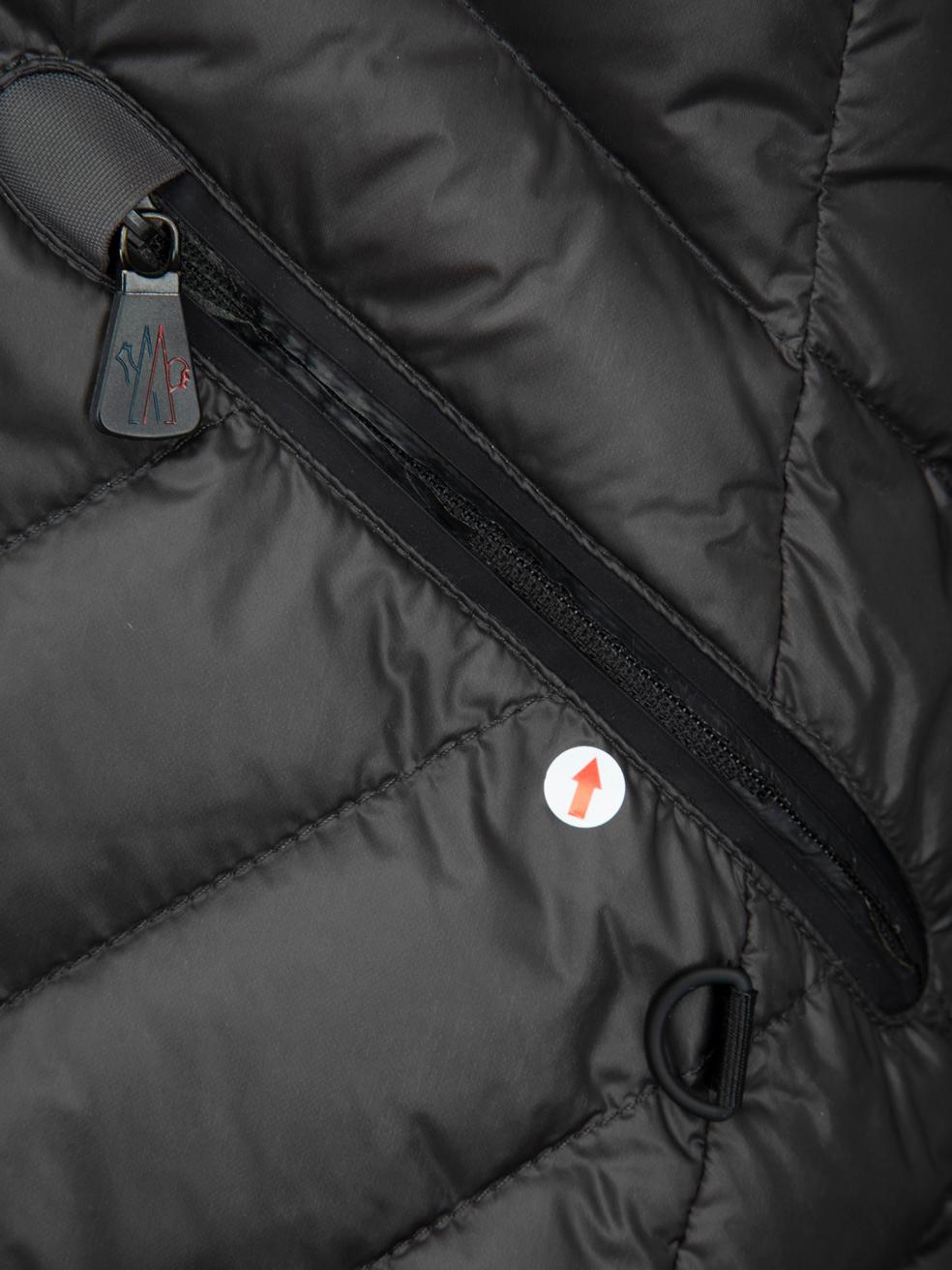 Moncler Moncler Grenoble Black Quilted Raccoon Fur Hood Puffer Coat Size S For Sale 6