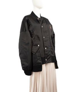 Moncler Moncler x Palm Angels Black Logo Bomber Jacket Size L