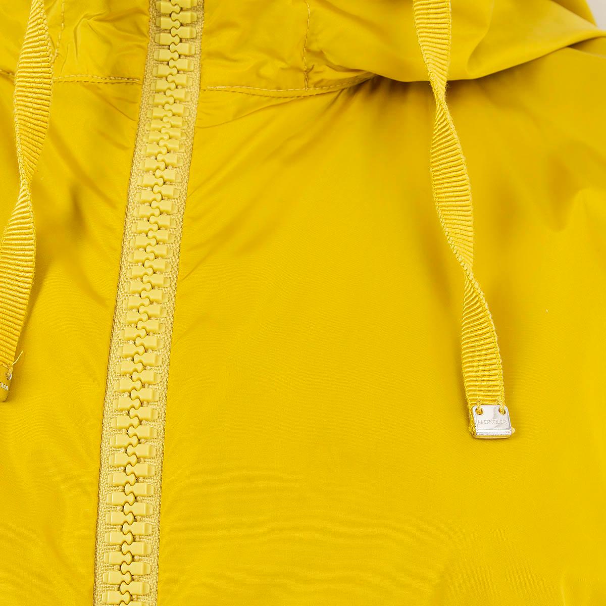 MONCLER mustard yellow polyester HIGH-LOW PONCHO RAINCOAT Jacket 00 XXS 2