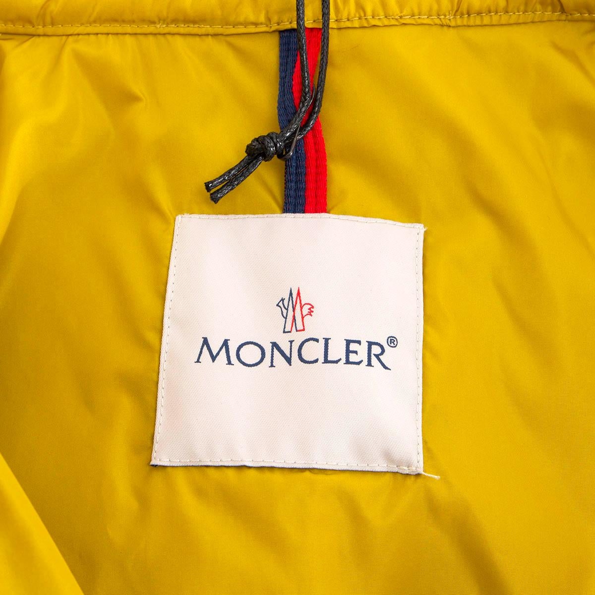 MONCLER mustard yellow polyester HIGH-LOW PONCHO RAINCOAT Jacket 00 XXS 3
