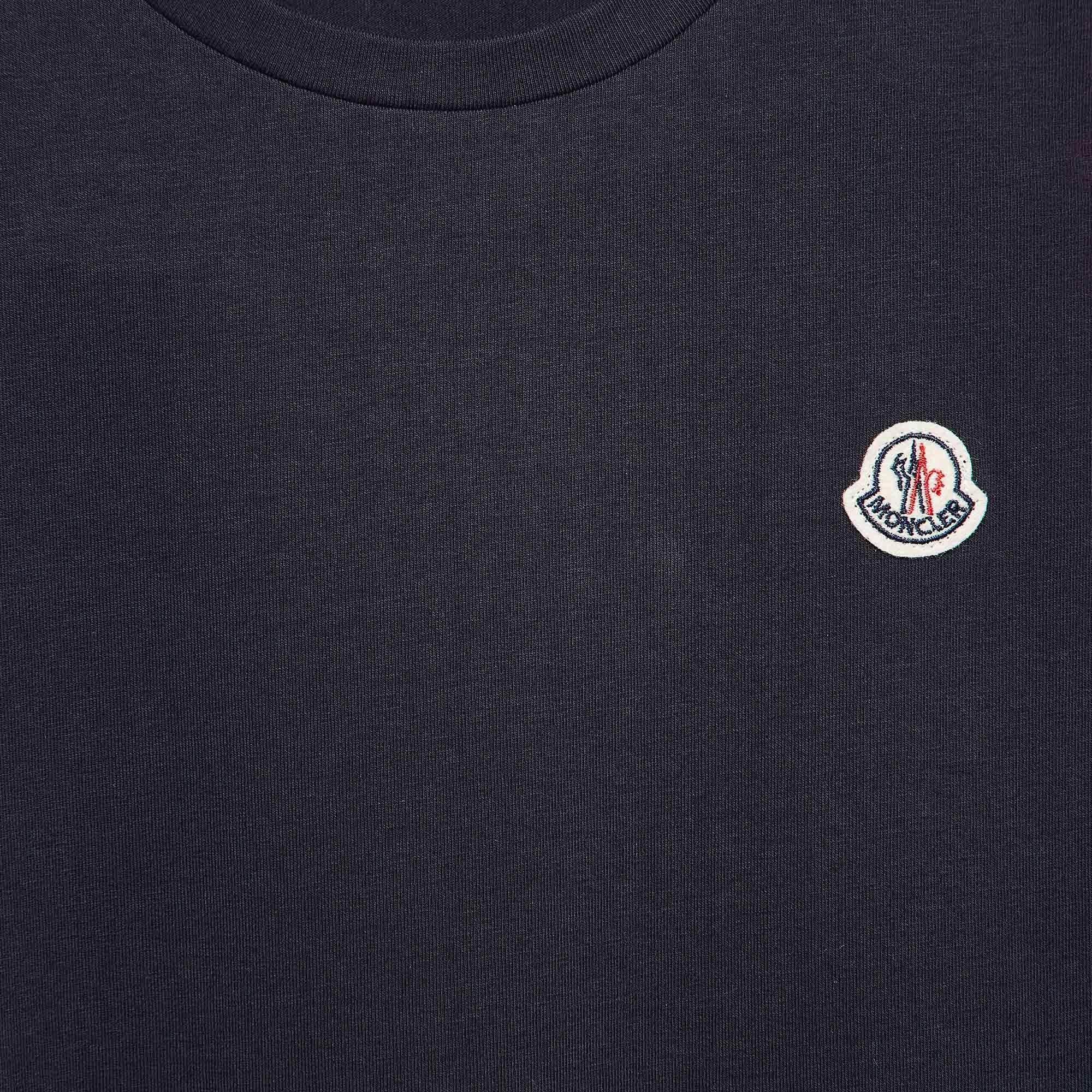 Moncler Top sin mangas de punto de algodón azul marino con volantes 12 años Negro en venta