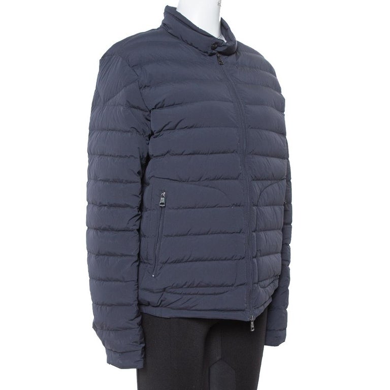 Moncler Navy Blue Down Quilted Zip Up Acorus Jacket xl at 1stDibs