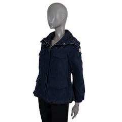MONCLER navy blue nylon ECLAIRE Windbreaker Jacket 0 XS