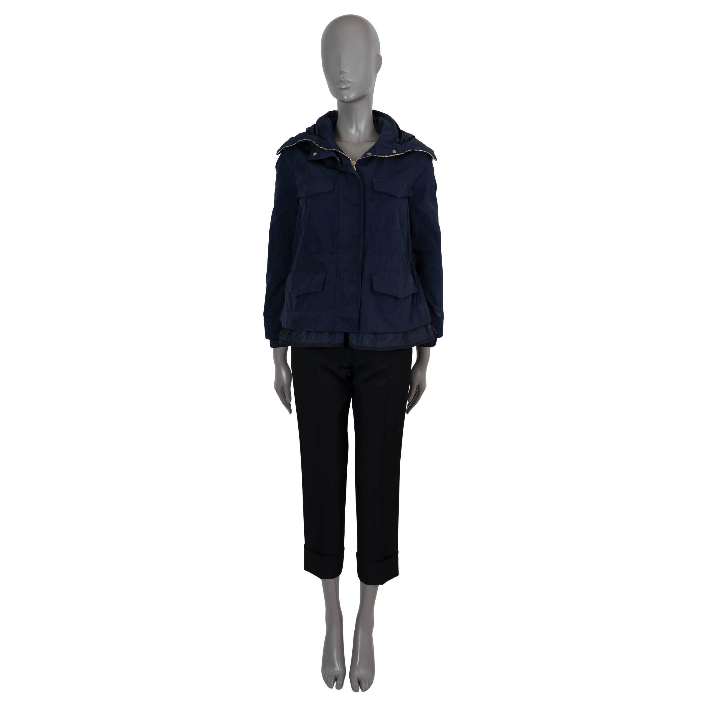 MONCLER Chaqueta cortavientos ECLAIRE de nailon azul marino 0 XS en Excelente estado para la venta en Zürich, CH