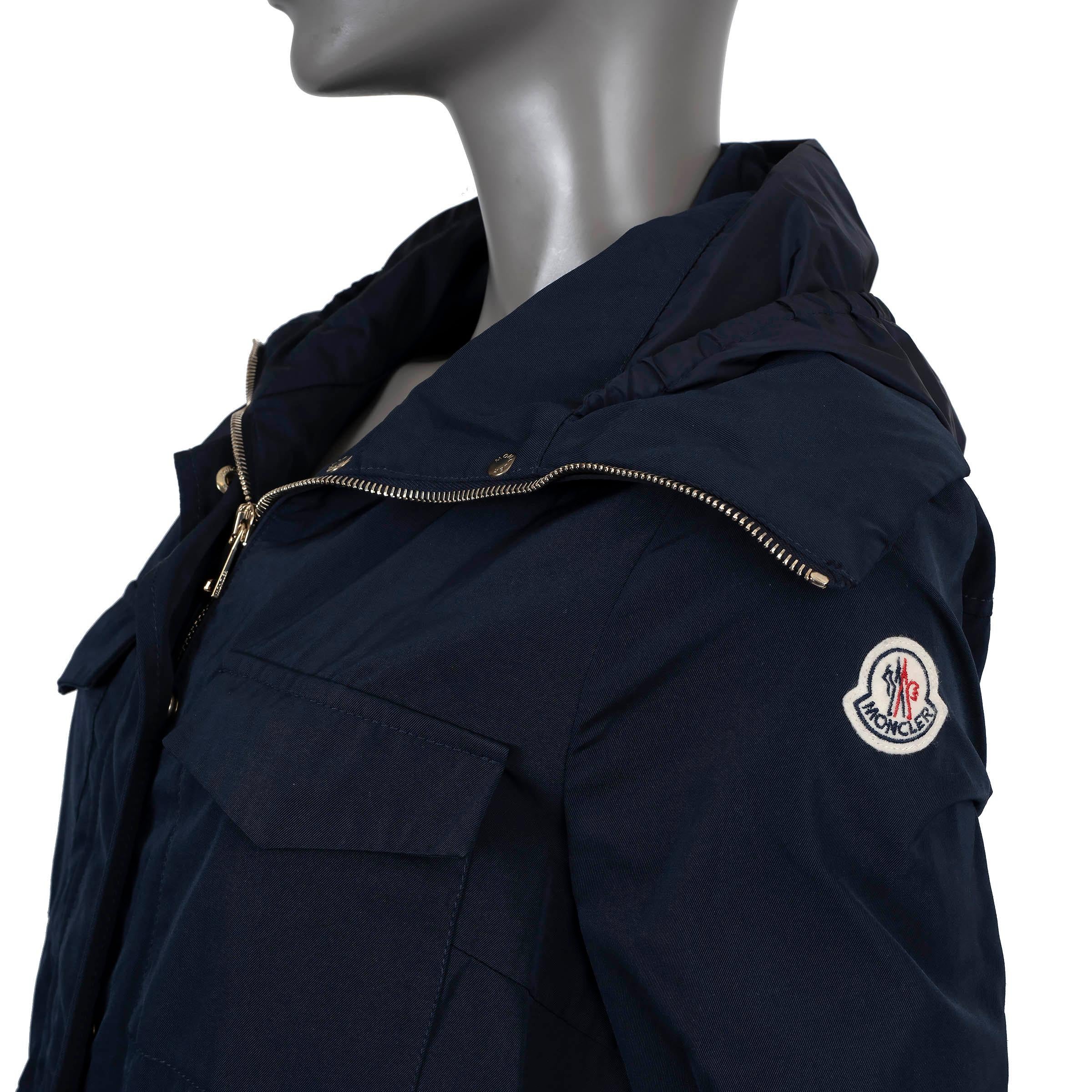 De las mujeres MONCLER Chaqueta cortavientos ECLAIRE de nailon azul marino 0 XS en venta