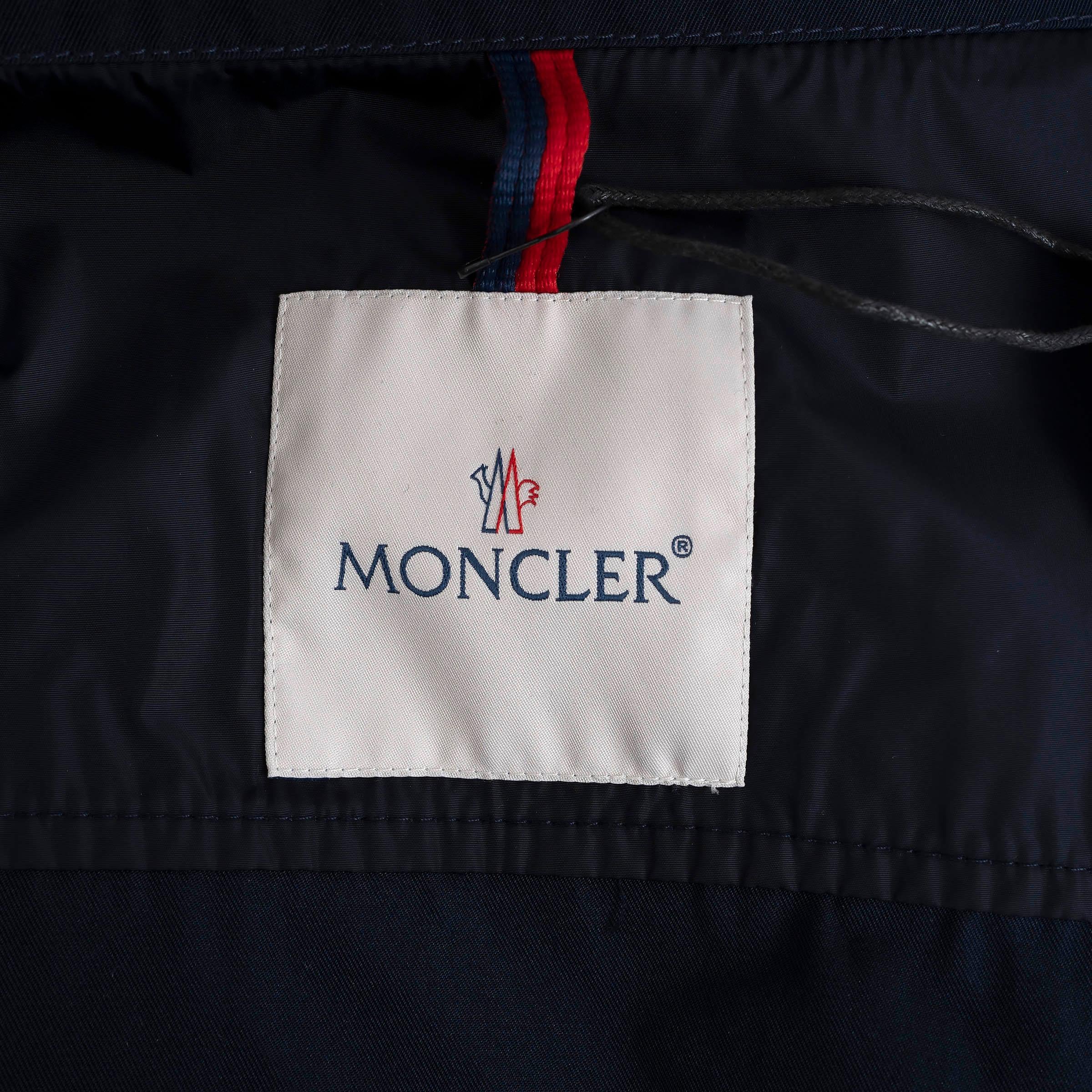MONCLER Chaqueta cortavientos ECLAIRE de nailon azul marino 0 XS en venta 1
